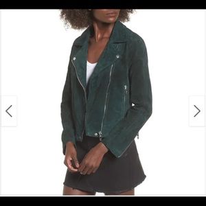 Blank NYC emerald green suede Moto jacket size medium